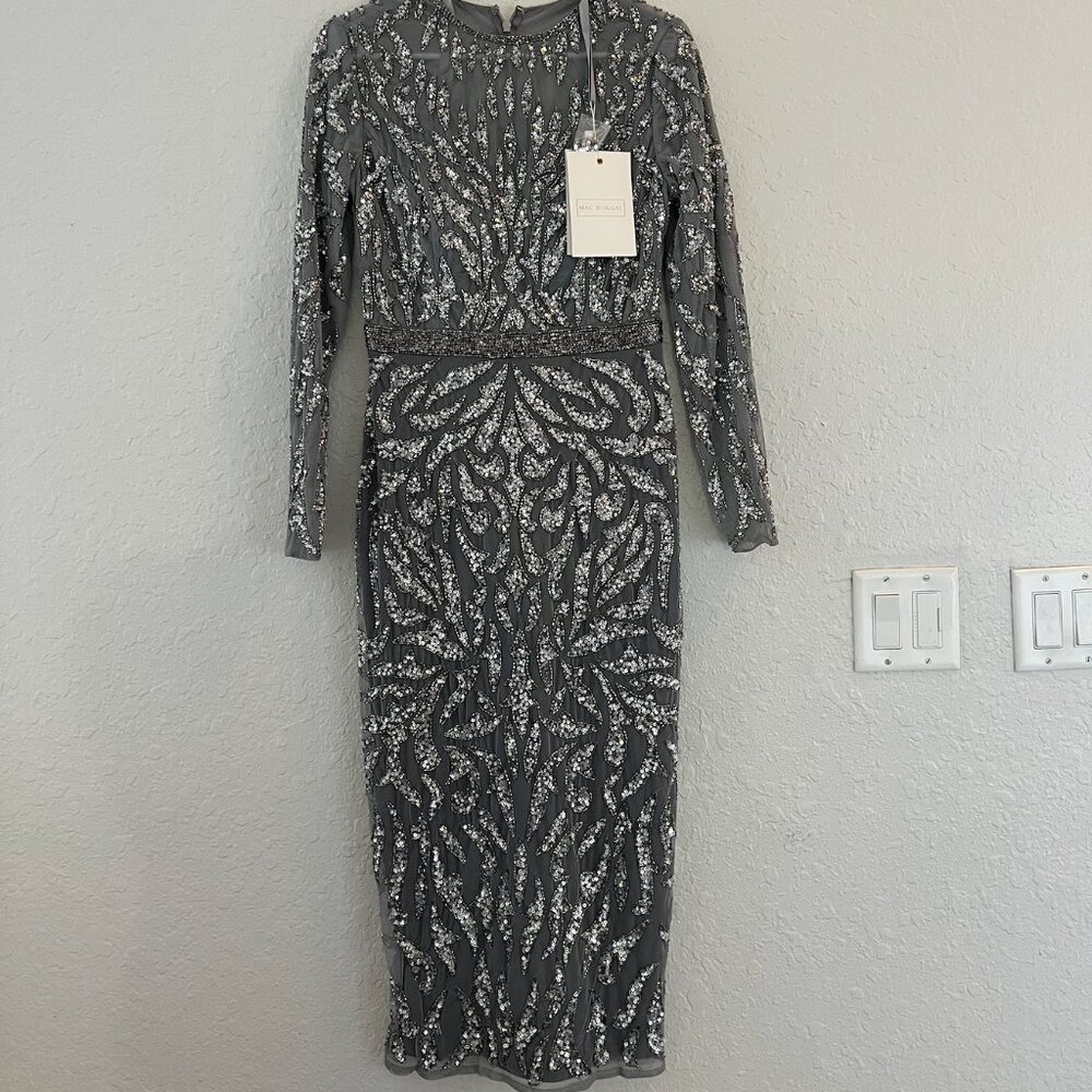 Mac Duggal - Embellished Illusion Sheath Dress